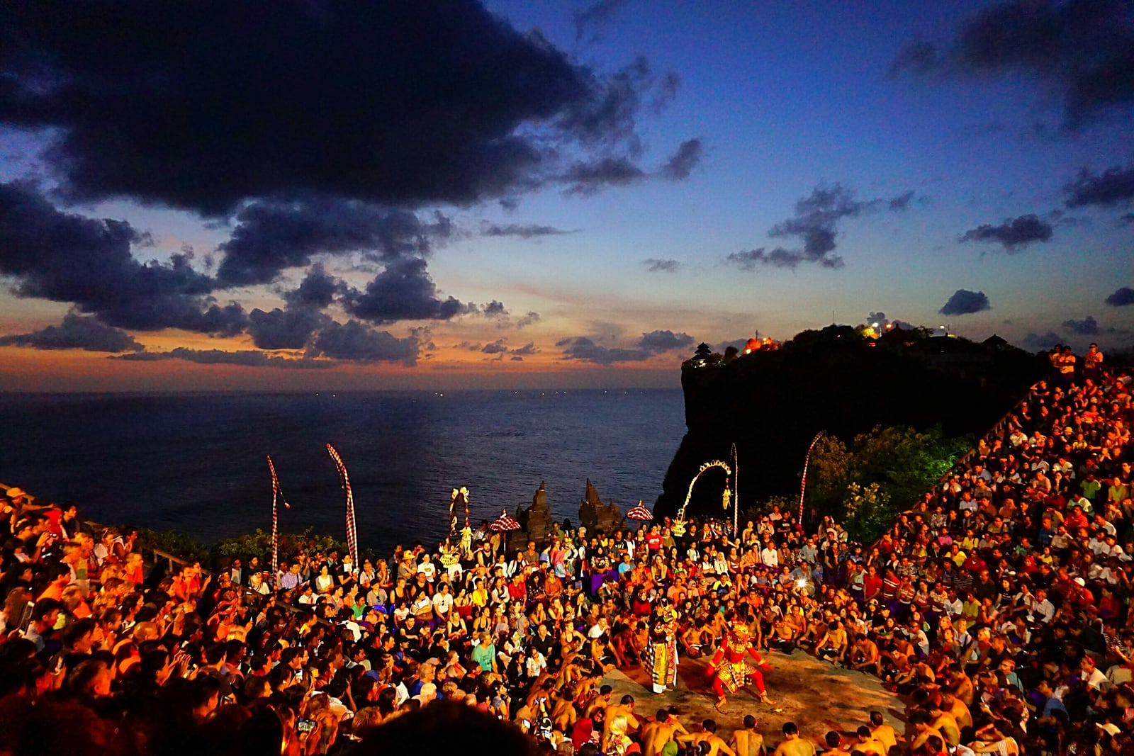 Kecak fire dance at Pura Luhur Uluwatu, then a private clifftop dinner